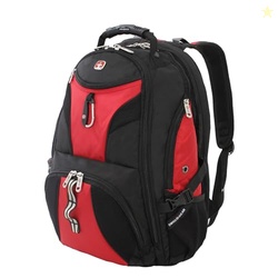 SwissGear 1900 Scansmart TSA 17-Inch Laptop Backpack, Black/Red