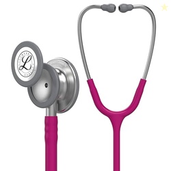 3M Littmann Classic III Monitoring Stethoscope, 5648, More Than 2X as Loud, Weighs Less, Stainless Steel Chestpiece, 27" Raspberry Tube
