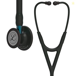 3M LITTMANN CARDIOLOGY IV DIAGNOSTIC STETHOSCOPE, 6201, MORE THAN 2X AS LOUD, WEIGHS LESS, STAINLESS STEEL BLACK-FINISH CHESTPIECE, 27" BLUE STEM, BLACK TUBE AND HEADSET