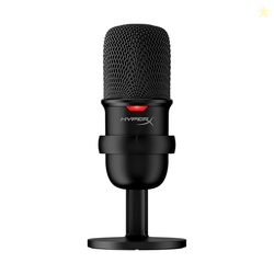 HYPERX SOLOCAST  USB CONDENSER GAMING MICROPHONE, FOR PC, PS4, PS5 AND MAC, TAP-TO-MUTE SENSOR, CARDIOID POLAR PATTERN, GREAT FOR STREAMING, PODCASTS, TWITCH, YOUTUBE, DISCORD,BLACK
