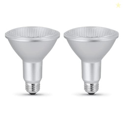 Feit Electric LED PAR30L Bulbs, 75W Equivalent, Dimmable, 5000K Daylight, 750 Lumens, 22 Year Lifetime, E26 Base, PAR30 Flood Lights, Spotlight Bulb,Weatherproof, 2 Pack, PAR30LDM/950CA/2