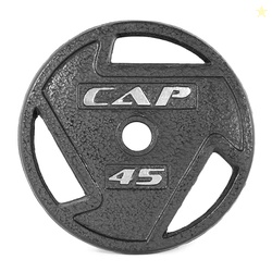 CAP Barbell 45 LB Cast Iron Olympic 2-Inch Grip Weight Plate  Single | Black