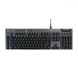 Logitech G915 X Wired Mechanical Gaming Keyboard, Double-Shot PBT Keycaps, Fully Programmable Keys, RGB Backlit Mac/PC Gaming Keyboards, Aluminum Finish, GL Linear Switches, Black
