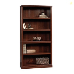 SAUDER MISCELLANEOUS STORAGE 5-SHELF BOOKCASE/ BOOK SHELF, SELECT CHERRY FINISH