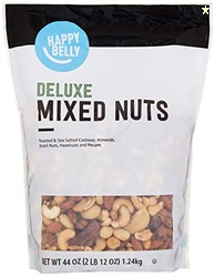 AMAZON BRAND - HAPPY BELLY DELUXE MIXED NUTS, 44 OZ