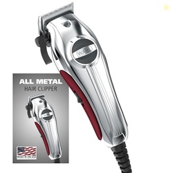 Wahl USA Pro Ultra Quiet High Torque Corded Hair Clipper for Ultra Quiet Operation and Cooler Operating Temperatures, Metal Housing with Bonus Hair Clipping Guard Caddy - Model 3000097
