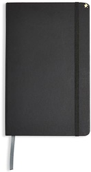 Amazon Basics Classic Lined Notebook, 240 Pages Hardcover, 5 x 8.25-Inch, Black