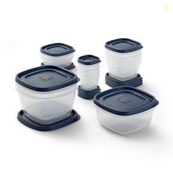 Rubbermaid Easy Find Lids Food Storage Containers with Vented Lids, 26 Piece Set, Blue