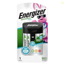 Energizer Recharge Pro Rechargeable AAA and AA Battery Charger With 4 NiMh Rechargeable AA Batteries, Provides a Full Charge in 3 Hours