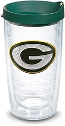TERVIS MADE IN USA DOUBLE WALLED NFL GREEN BAY PACKERS INSULATED TUMBLER CUP KEEPS DRINKS COLD & HOT, 16OZ, PRIMARY LOGO