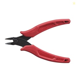 Klein Tools D275-5 Diagonal Flush Cutters, Made in USA, Micro Wire & Compact Zip Tie Cutter, Ultra-Slim Precision Flush Cutter for Work in Confined Areas, 5-Inch