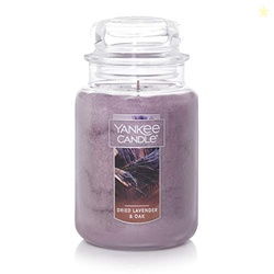 Yankee Candle Dried Lavender & Oak Scented Classic 22 Oz Large Jar Single Wick Aromatherapy Candle Over 110 Hours of Burn Time Ideal for Creating a Welcoming Home Perfect for Gifting