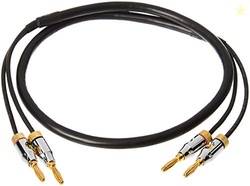 Amazon Basics Banana Plug 16AWG Speaker Cable Wire, CL2 Rated with Gold-Plated Banana-Tip Plugs (4mm), 99.9% Oxygen-Free Stranded Copper Wire, 3 foot, Black