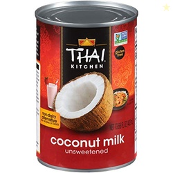 THAI KITCHEN GLUTEN FREE UNSWEETENED COCONUT MILK, 13.66 FL OZ (PACK OF 12)