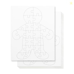 Hygloss 8 Blank Person-Shaped Puzzles with Envelopes  8.5 x 10.5 Inches  Ideal for All-About-Me Activities  Write, Draw, and Decorate  26 Pieces Each