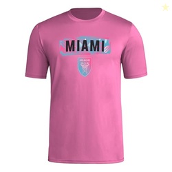 adidas Men's Inter Miami CF MLS Short Sleeve T-Shirt, Pink Miami, X-Large