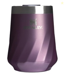 STANLEY The Reserve Textured Wine Tumbler | 11oz | Splash-Proof Lid | Cold Drinks & Cocktail Cup | Insulated Stainless Steel Wine Glass | Wisteria Shine