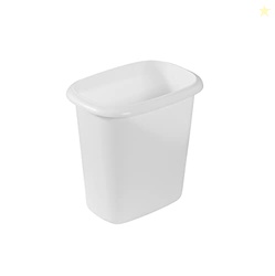 RUBBERMAID VANITY TRASH CAN/WASTEBASKET 1.5-GALLONS/6-QUARTS WHITE FOR UNDER COUNTER/KITCHEN/OFFICE/BEDROOM/BATHROOM