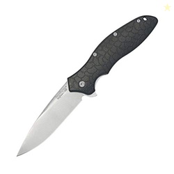 Kershaw Oso Sweet EDC Pocketknife, 3" 8Cr13MoV Steel Drop Point Blade, Assisted Folder Opening with Flipper, Liner Lock System, Black