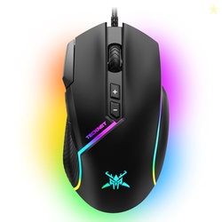 TECKNET Wired Gaming Mouse, 12,800 DPI with Optical Sensor, 8 Programmable Buttons, 13 RGB Backlit Modes, Ergonomic Design, Custom Software Gaming Mice for Laptop,PC
