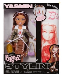 Bratz Stylin' Yasmin Fashion Doll with Customizable T-Shirt for You and Accessories