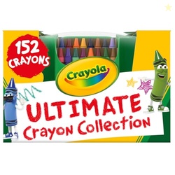 Crayola Ultimate Crayon Box Collection (152ct), Bulk Kids Crayon Caddy, Classic & Glitter Colors, Coloring Book Supplies, Gift for Kids, Ages 3, 4, 5