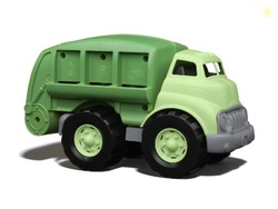 GREEN TOYS RECYCLING TRUCK IN GREEN COLOR - BPA AND PHTHALATES FREE GARBAGE TRUCK FOR IMPROVING GROSS MOTOR, FINE MOTOR SKILLS. KIDS PLAY VEHICLES