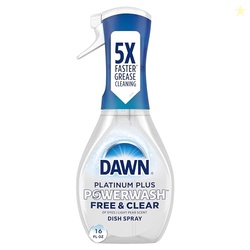 Dawn Powerwash Free & Clear Light Pear Dish Spray, Dish Soap Starter Kit, 16 Fl Oz
