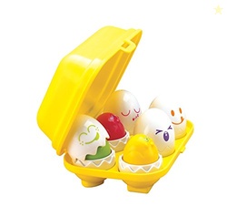 TOMY Toomies Hide & Squeak Eggs Toddler Toys - Matching and Sorting Games - Toddler Sensory Toys for Hand Eye Coordination and Color Recognition - Ages 6 Months and Up