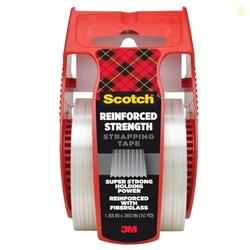Scotch Strapping Packaging Tape, 1.88 in x 360 in (48 mm x 9.14 m), 36/case