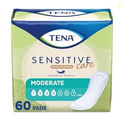 TENA Sensitive Care Extra Coverage Moderate Long Incontinence Bladder Control Pad, 60 count