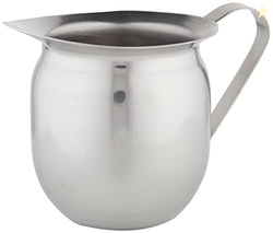 WINCO STAINLESS STEEL BELL CREAMER, 8-OUNCE, MEDIUM