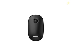 PHILIPS Wireless Mouse,2.4GHz Quiet Mouse with USB Receiver,Ergonomic Optical Computer Mice,1600 DPI,Portable and Durable Computer Mouse with 12-Months Battery Life for PC/Mac/Laptop  Black