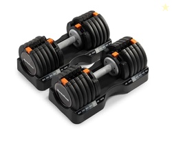 NordicTrack 55 lb Select-a-Weight Dumbbell Pair, Black