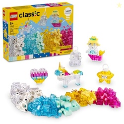 LEGO CLASSIC MAGICAL TRANSPARENT BOX - PRESCHOOL LEARNING TOY FOR BOYS AND GIRLS, AGES 5+ - BIRTHDAY GIFT FOR KIDS - BEGINNER CONSTRUCTION SET - COLORFUL BUILDING BRICKS TOY - 11040