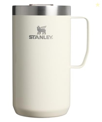 STANLEY Everyday Camp Mug 24oz | Drink Through Lid | Cup for Coffee, Tea and Drinks | Insulated Stainless Steel Coffee Mug | BPA-Free | Cream Gloss