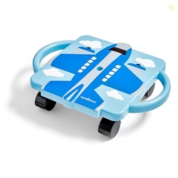 hand2mind Blue Plane Glider Scooter Board, Floor Scooter Board, Gross Motor Toys, Kids Exercise & Physical Education Equipment, Playground Toys, Indoor Active Play, Toddler Outdoor Activities