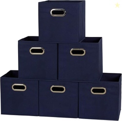 Household Essentials Foldable Fabric Storage Cubes 6-Pack