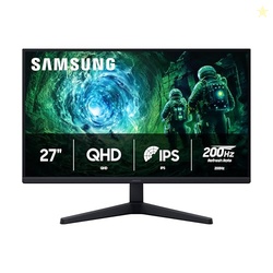 SAMSUNG 27 Odyssey G5 G53F QHD Resolution Gaming Monitor, HDR10, 200Hz Refresh Rate, IPS Panel, AMD FreeSync Premium, Black Equalizer, Auto Source Switch, LS27FG532ENXZA