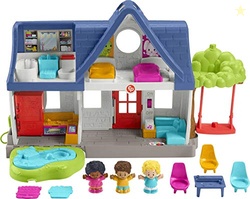 Fisher-Price Little People Toddler Toy Friends Together Play House Pretend Playset with Learning Songs for Preschool Kids Ages 1+ Years