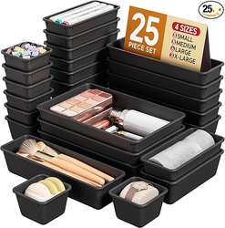 25 PCS Plastic Drawer Organizers Set