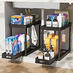 Pull-Out Under Sink Organizer, 2 Packs