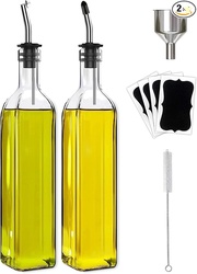 Olive Oil Dispenser Bottle, 2 Pcs Glass 
