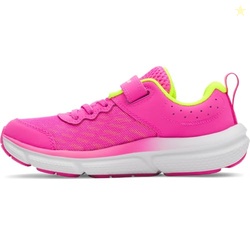 Under Armour Girls' Pre School Assert 10 Alternate Closure, (652) Rebel Pink/High Vis Yellow/White, 12K, US