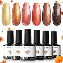 modelones Fall Gel Nail Polish Set, 6 