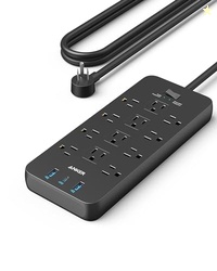 Anker Power Strip Surge Protector (2100J), 12 Outlets with 2 USB A and 1 USB C Port for Multiple Devices, 5ft Extension Cord, 20W Power Delivery Charging for Home, Office, Dorm Essential, TUV Listed