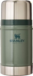 Stanley Classic Legendary Large Food Jar 24 oz | Vacuum Insulated Food Container | Wide Mouth Screw On Lid | Packable for Travel | Stainless Steel with Leakproof Lid | BPA-Free | Hammertone Green