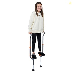 Flybar Maverick Walking Stilts for Kids - 5 Adjustable Heights, Sturdy, Easy Assembly, Wide Non-Slip Rubber Bottom Tip, Foam Grips, Outdoor Toys for Kids 5+, 190 lbs