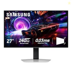 SAMSUNG 27-inch Odyssey QD-OLED G8 (G81SF), 4K, 240Hz, Gaming Monitor, 0.03ms Response Time, DisplayHDR True Black 400, AMD FreeSync Premium Pro, Ergonomic Stand, LS27FG810SNXZA, 2025