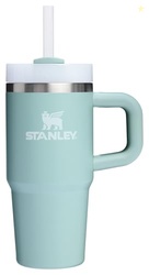 STANLEY Quencher H2.0 Tumbler with Handle and Straw 14 oz | Flowstate 3-Position Lid | Cup Holder Compatible for Travel | Insulated Stainless Steel Cup | BPA-Free | Seafoam